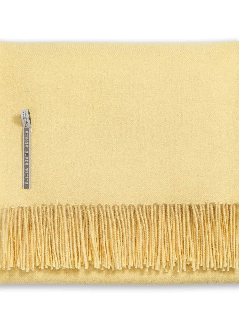 ALICIA ADAMS ALPACA Baby Alpaca Classic Throw / Sunny Yellow/ NWT